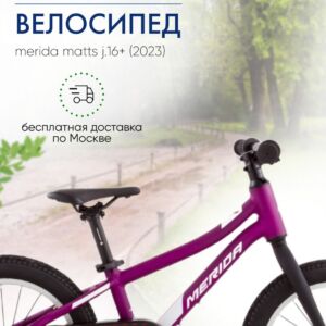 Детский велосипед Merida Matts J.16+, год 2023, цвет Фиолетовый-Белый Тайвань VlSkld