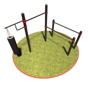 Комплект уличный: Турник, брусья, кронштейн для бокс. мешка. T-031 Barfits