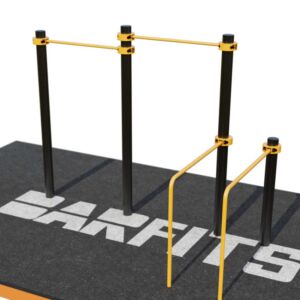 УЛИЧНЫЙ ДВОЙНОЙ ТУРНИК С ГНУТЫМИ БРУСЬЯМИ СВС-79 Barfits