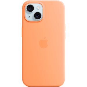 Чехол-крышка Apple Silicone Case with MagSafe для Apple iPhone 15, силикон, оранжевый сорбет (MT0W3ZM/A)    194253939436 mgfn