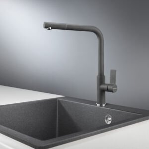 Смеситель KRONA WASSER H300 1 GRAPHITE KRN