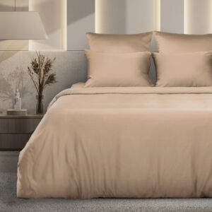 Постельное белье Almond beige Бежевый Двуспальный Тенсель CozyHome