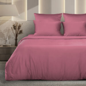 Постельное белье Burgundy wine Красный Двуспальный Тенсель CozyHome