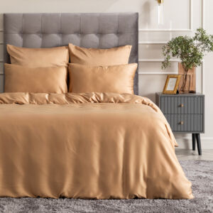 Постельное белье Golden glitter Желтый Двуспальный Тенсель CozyHome