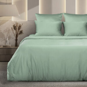 Постельное белье Moss green Зеленый Двуспальный Тенсель CozyHome
