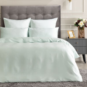 Постельное белье Pale Blue Зеленый Двуспальный Тенсель CozyHome