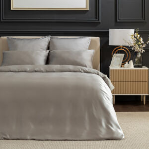 Постельное белье Pearl Grey Серый Двуспальный Тенсель CozyHome