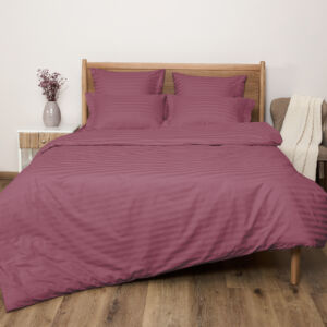 Постельное белье Pink berry Розовый Двуспальный Страйп-сатин CozyHome