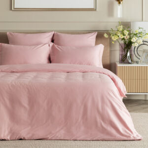 Постельное белье Soft pink, сатин Розовый Двуспальный Сатин CozyHome