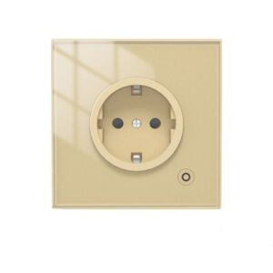 Умная встраиваемая розетка Moes Zigbee Smart Wall Socket Gold Vsmrt