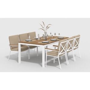 Обеденная группа Gardenini Bella белый бежевый XL whgrll
