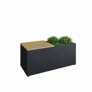 Садовая скамейка  Combined Corten Black whgrll