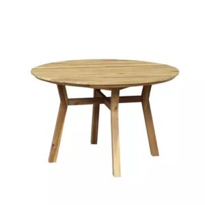 Стол садовый обеденный из акации Joygarden MODENA круглый 116 см whgrll