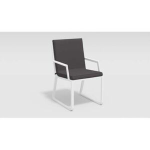 Стул Gardenini Voglie Armrest белый антрацит с подлокотниками whgrll