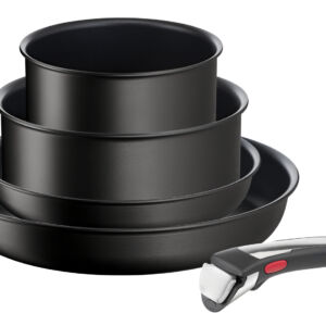 Набор посуды Ingenio Unlimited On из 5 предметов 16/20/22/28 см L3959543  Tefal Алюминий Бакелит Индикатор Thermo-Signal™ Франция  Черный