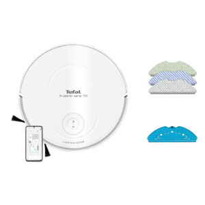 Робот-пылесос X-PLORER Serie 70 RG8477WH Высокоэффективный фильтр Tefal Есть Литиево-ионная технология (батарея) Док-станция, база Да Лазерная камера Да: через Приложение 0.4 л