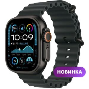 Умные часы  Apple Watch Ultra 2, 49mm, Black Titanium Case with Black Ocean Band, One size (MX4P3ZP/A) Wi-Fi Сентябрь 2024 г. Черный 195949583490 mgfn
