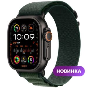 Умные часы  Apple Watch Ultra 2, 49mm, Black Titanium Case with Dark Green Alpine Loop, L (MX4T3QA/A) Wi-Fi Сентябрь 2024 г. Черный 195949801136 mgfn