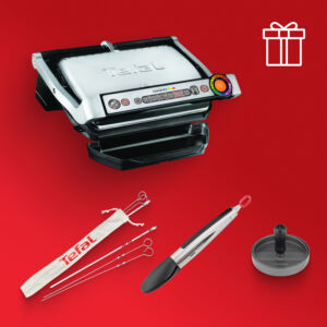 Умный электрогриль Optigrill+ GC716D12 с насадкой для вафель + аксессуары в подарок  Tefal