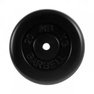 Диск обрезиненный, черного цвета, 31 мм MB Barbell МВ-PltB31-20 Barfits