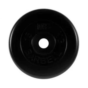 Диск обрезиненный черного цвета, 51 мм MB Barbell MB-PltB51-15 Barfits