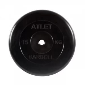 Диск обрезиненный Atlet, 15 кг 31 мм MB Barbell MB-AtletB31-15 Barfits