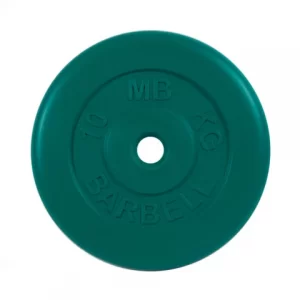 Диск обрезиненный, зеленого цвета 26 мм MB Barbell МВ-PltC26-10 Barfits