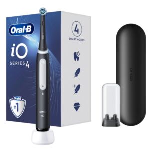Электрическая зубная щетка Oral-B iO Series 4 iOG4.1B6.2DK Black + дорожный чехол  DctrS