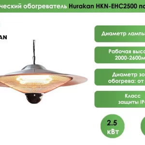 Электрический обогреватель Hurakan HKN-EHC2500 подвесной Китай Rstl