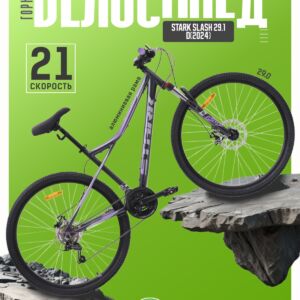 Горный велосипед Stark Slash 29.1 D, год 2024, цвет Черный-Фиолетовый, ростовка 22 80 VlSkld