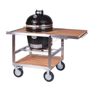 Керамический гриль Monolith Le Chef Black PRO 2.0 со столом из тика Buggy whgrll