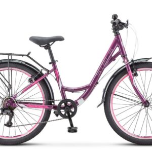 Подростковый велосипед Stels Miss 4300 V 24 V010, год 2025, цвет Фиолетовый, ростовка 14 Двойные VlSkld