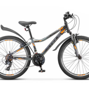 Подростковый велосипед Stels Turbo 410 V 24, год 2025, цвет Черный-Оранжевый 50 VlSkld