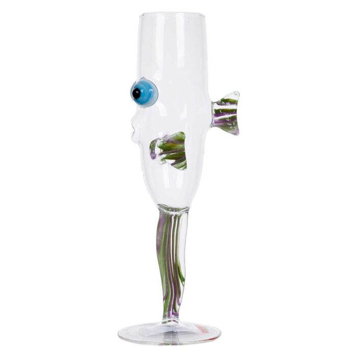 Бокал для шампанского Massimo Lunardon Flute pesce tropicale MI-367 vrdm Бокал для шампанского Massimo Lunardon Flute pesce tropicale MI-367 vrdm