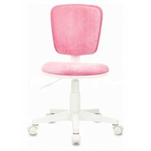 Бюрократ Кресло детское, без подлокотников, крестовина пластик, материал ткань, регулировка по высоте, газлифт, максимальная нагрузка 100 кг, цвет розовый, CH-W204NX/VELV36 CH-W204NX/VELV36 KNS