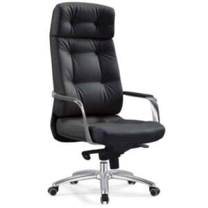 Бюрократ DAO-Black Кресло руководителя, подлокотники (металл), крестовина (металл), материал (натуральная кожа), регулировка по высоте, газлифт, механизм качания, максимальная нагрузка 120 кг, цвет черный, DAO-Black Бюрократ DAO-Black KNS