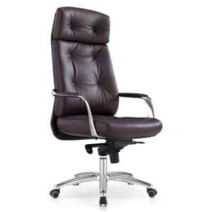 Бюрократ DAO-Brown Кресло руководителя, подлокотники металл, крестовина металл, материал натуральная кожа, регулировка по высоте, газлифт, механизм качания, максимальная нагрузка 120 кг, цвет коричневый, DAO-Brown Бюрократ DAO-Brown KNS