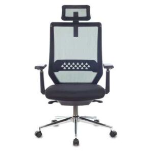 Бюрократ Кресло руководителя, пластиковые подлокотники, крестовина металл, материал сетка/ткань, регулировка по высоте, газлифт, максимальная нагрузка 120 кг, цвет черный, MC-612N-H/B/418B MC-612N-H/B/418B KNS