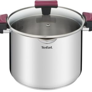 Кастрюля с крышкой Cook&Clip 6.1л 22см G7237974  Tefal Кастрюли Для всех плит, включая индукцию Зеркально отполированная нержавеющая сталь Зеркально отполированная нержавеющая сталь Серебристый/серый Есть