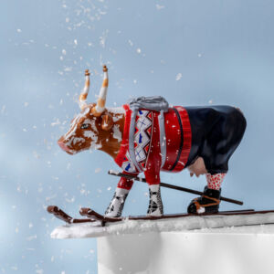 Коллекционная корова CowParade Russia The Ski Cow aka Loypelin Lauslam 47844 vrdm