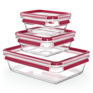 Набор контейнеров Masterseal Glass 3 предмета F1050210  Tefal Есть Прямоугольная