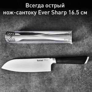 Нож Tefal сантоку 16.5 см с чехлом для заточки Ever Sharp K2579024 2 предмета