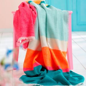 Плед 130x170см Biederlack Happy Colours Happy Stripe 816559/130170 vrdm