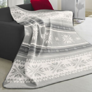 Плед 1,5-спальный Biederlack Alpine Collection Snow crystals 790767/150200 vrdm