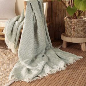 Плед 1,5-спальный Biederlack Green Mood Cameo mint 793072/130180 vrdm