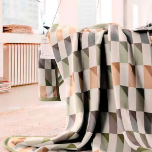 Плед 1,5-спальный Biederlack Italian Collection Illusion Green 819819/150200 vrdm