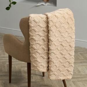 Плед Cesare, латте Бежевый 150х200 Велсофт CozyHome