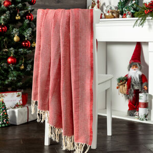 Плед Samantha, красный Красный 140х200 Хлопок CozyHome