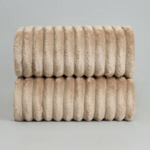 Плед Soft strip, серо-бежевый Бежевый 200х220 Микрофибра CozyHome