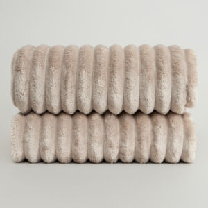 Плед Soft strip, светло-бежевый Бежевый 130х170 Микрофибра CozyHome